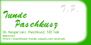 tunde paschkusz business card